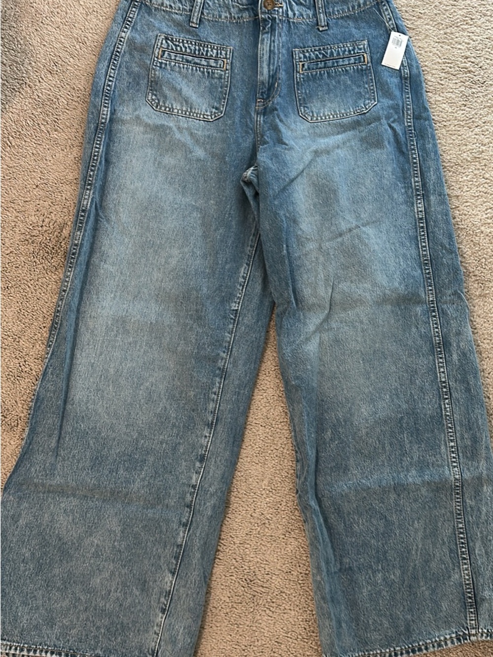 Old Navy Women's Wide-Leg Blue Denim Jeans
